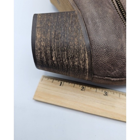 Sundance Catalog Ankle Boots Booties Womens 38 Brown Leather Zipper Boho Western - Picture 13 of 15